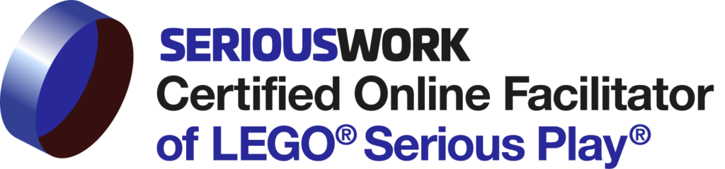 Logo for Serious Work Certified Online Facilitator of LEGO Serious Play